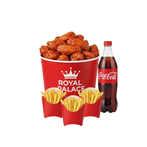 Famille C (30 Hot Wings + 3 Frites + 1 Bouteille 1.25L)